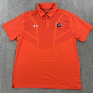 Auburn University Tigers Under Armour Heatgear Men’s‎ XL Orange Polo Shirt